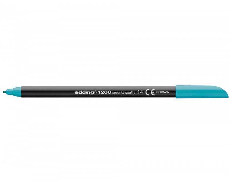Rotulador edding punta fibra 1200 azul turquesa n.14 punta redonda 0.5 mm