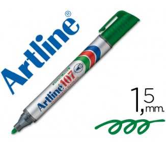 Rotulador artline marcador permanente 107 verde punta redonda