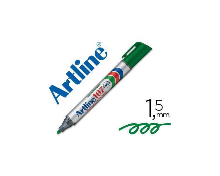 Rotulador artline marcador permanente 107 verde punta redonda