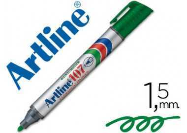 Rotulador artline marcador permanente 107 verde punta redonda