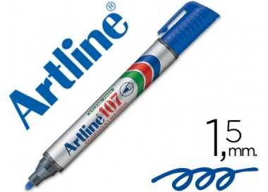 Rotulador artline marcador permanente 107 azul punta redonda