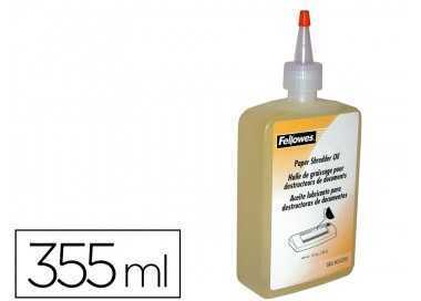 Aceite lubricante fellowes para destructora de documentos bote de 355 ml