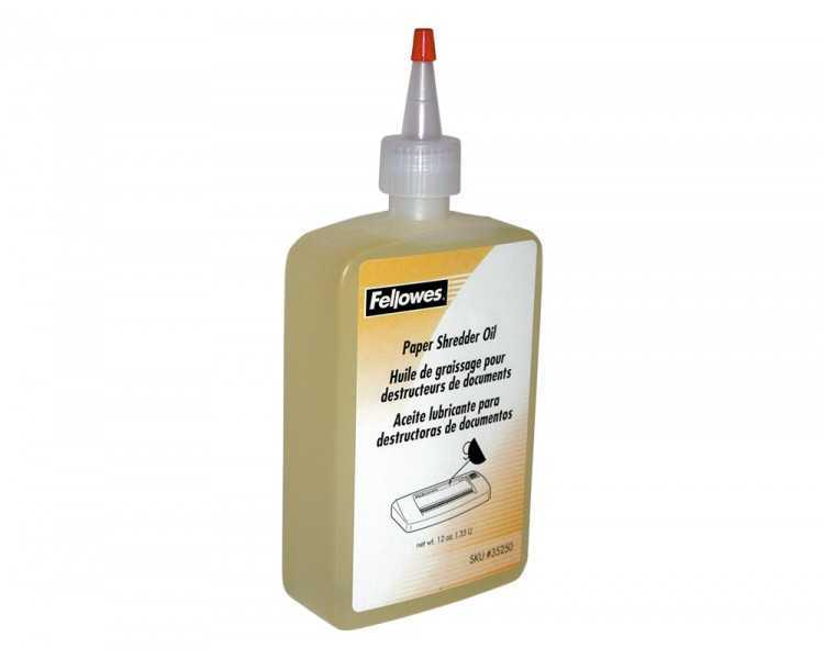 Aceite lubricante fellowes para destructora de documentos bote de 355 ml
