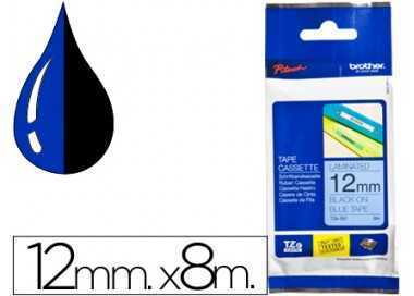 Cinta brother tze531 azul-negro 12mm longitud 8 mt
