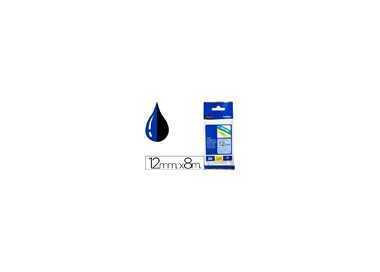 Cinta brother tze531 azul-negro 12mm longitud 8 mt