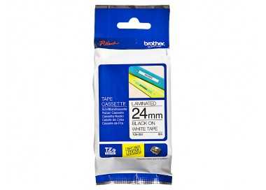 Cinta brother tze-251 blanco-negro 24mm longitud 8 mt