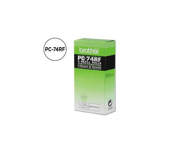 Repuesto fax t104/106 brother de transferencia termica 4 bobinas duracion 140 paginas