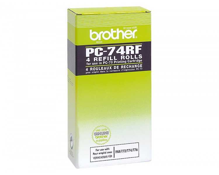 Repuesto fax t104/106 brother de transferencia termica 4 bobinas duracion 140 paginas