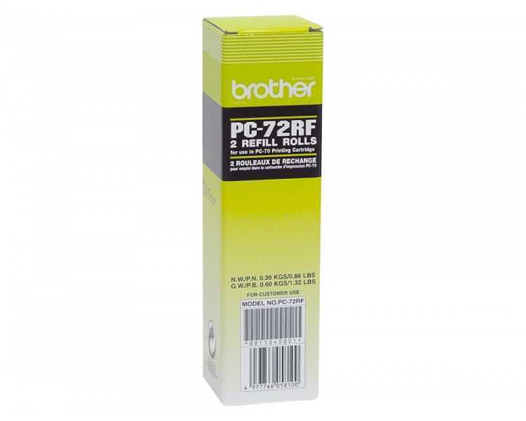 Repuesto fax t104/106 brother de transferencia termica 2 bobinas duracion 140 paginas
