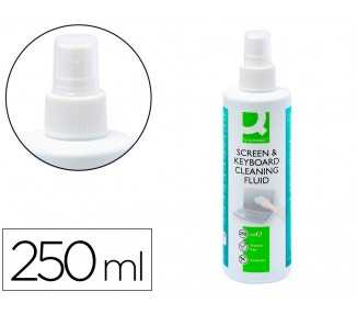 Spray q-connect limpiador de pantallas y teclados bote de 250 ml