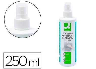 Spray q-connect limpiador de pantallas y teclados bote de 250 ml