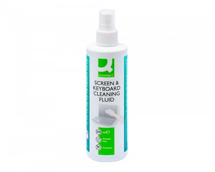 Spray q-connect limpiador de pantallas y teclados bote de 250 ml