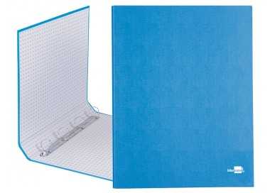 Carpeta de 4 anillas 25mm mixtas liderpapel folio carton forrado paper coat celeste Carpeta de 4 anillas 25mm mixtas liderpapel folio carton forrado paper coat celeste