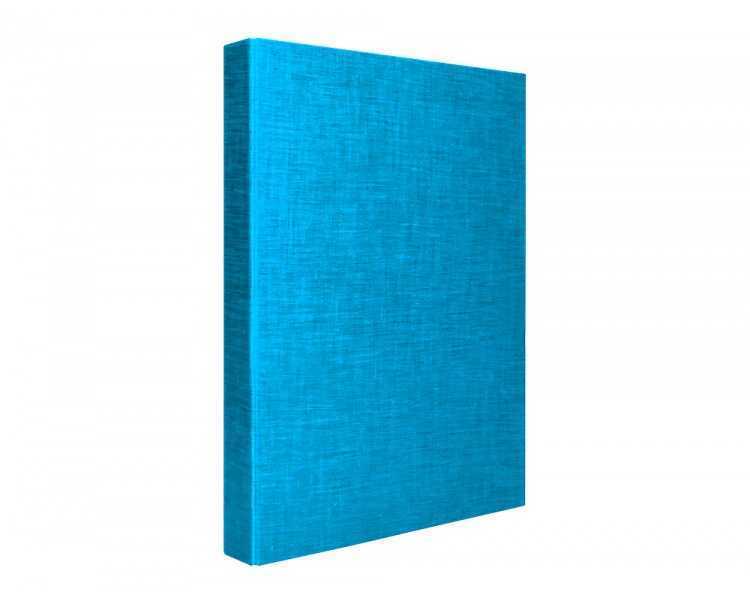 Carpeta de 4 anillas 25mm mixtas liderpapel folio carton forrado paper coat celeste