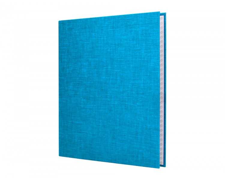 Carpeta de 4 anillas 25mm mixtas liderpapel folio carton forrado paper coat celeste