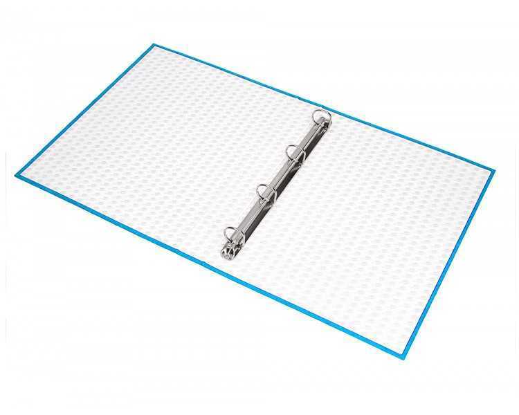 Carpeta de 4 anillas 25mm mixtas liderpapel folio carton forrado paper coat celeste