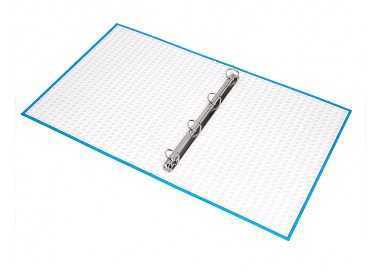 Carpeta de 4 anillas 25mm mixtas liderpapel folio carton forrado paper coat celeste Carpeta de 4 anillas 25mm mixtas liderpapel folio carton forrado paper coat celeste