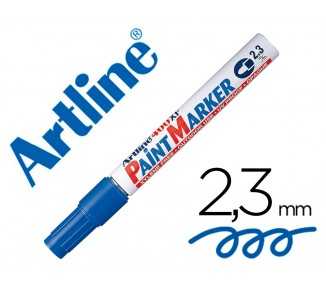 Rotulador artline marcador permanente ek-400 xf azul -punta redonda 2.3 mm -metal caucho y plastico