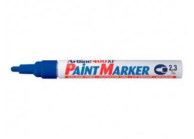Rotulador artline marcador permanente ek-400 xf azul -punta redonda 2.3 mm -metal caucho y plastico