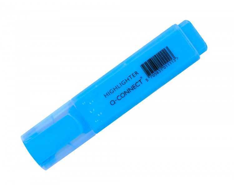 Rotulador q-connect fluorescente azul punta biselada