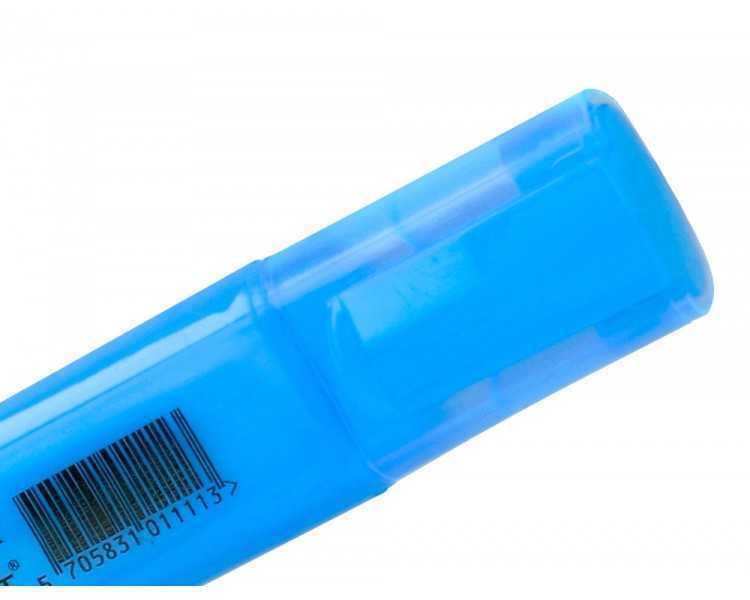 Rotulador q-connect fluorescente azul punta biselada