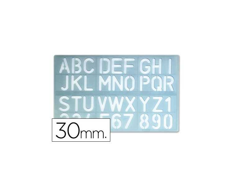 Plantilla liderpapel rotulacion 1600 letras y numeros 30 mm