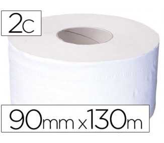 Papel higienico jumbo 2 capas celulosa pura rollo de 91 mt para dispensador 925