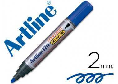 Rotulador artline marcador permanente 170 azul punta redonda 2mm antisecado