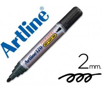 Rotulador artline marcador permanente 170 negro punta redonda 2 mm antisecado