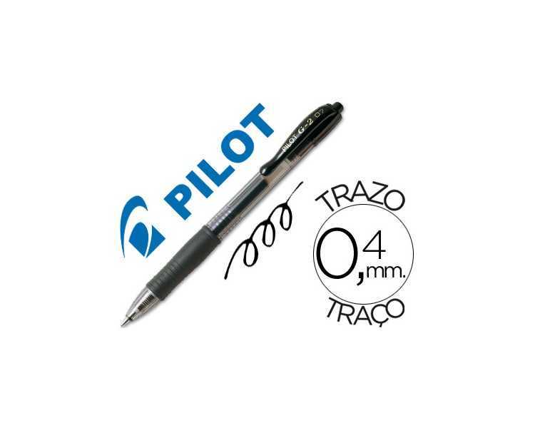 Boligrafo pilot g-2 negro tinta gel retractil sujecion de caucho
