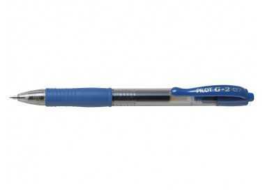 Boligrafo pilot g-2 azul tinta gel retractil sujecion de caucho Boligrafo pilot g-2 azul tinta gel retractil sujecion de caucho