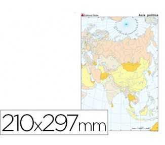 Mapa mudo color din a4 asia politico