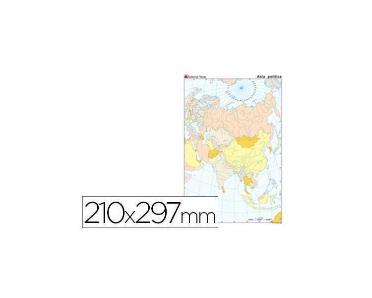 Mapa mudo color din a4 asia politico