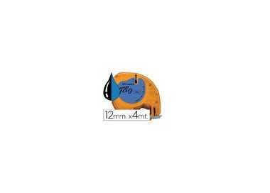 Cinta dymo 12mmx4mt -negro/azul para maquina letratag