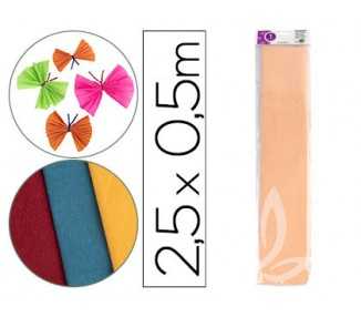 Papel crespon liderpapel 50 cm x 2.5m 34g/m2 salmon