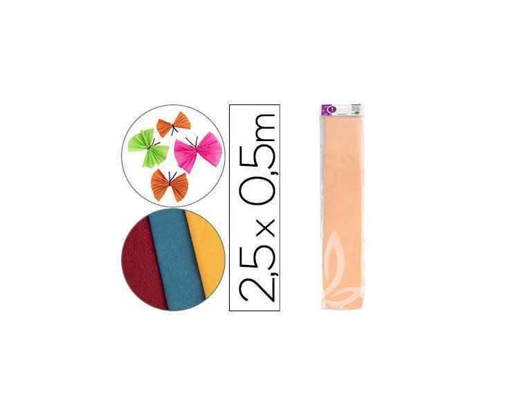 Papel crespon liderpapel 50 cm x 2.5m 34g/m2 salmon