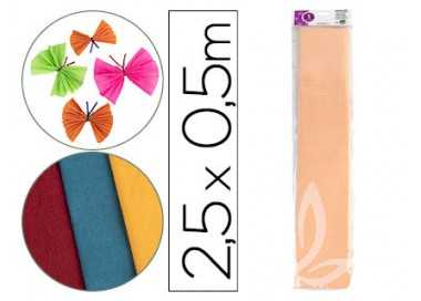 Papel crespon liderpapel 50 cm x 2.5m 34g/m2 salmon