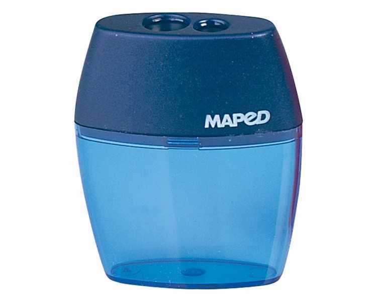 Sacapuntas maped plastico 1 uso con deposito expositor de 25 unidades