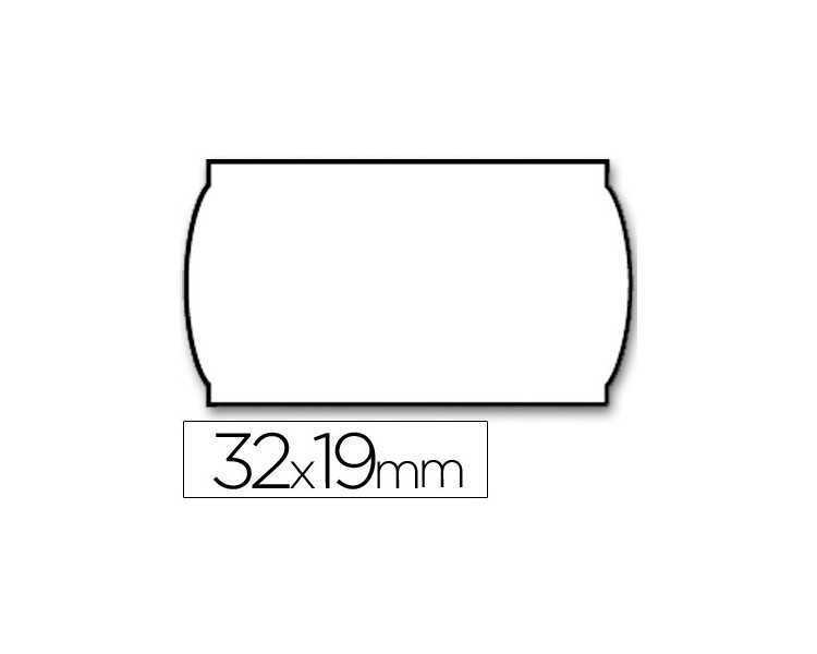 Etiquetas meto onduladas 32x19 mm lisa removible blanca rollo 1000 etiquetas