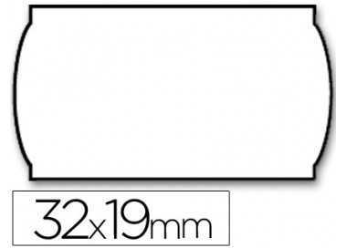 Etiquetas meto onduladas 32x19 mm lisa removible blanca rollo 1000 etiquetas