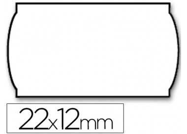 Etiquetas meto onduladas 22x12 mm lisa removible blanca rollo 1500 etiquetas