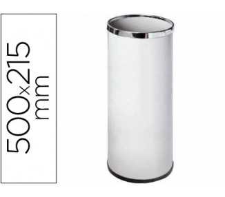 Paraguero metalico 301 blanco aros cromados 50x21,5 cm