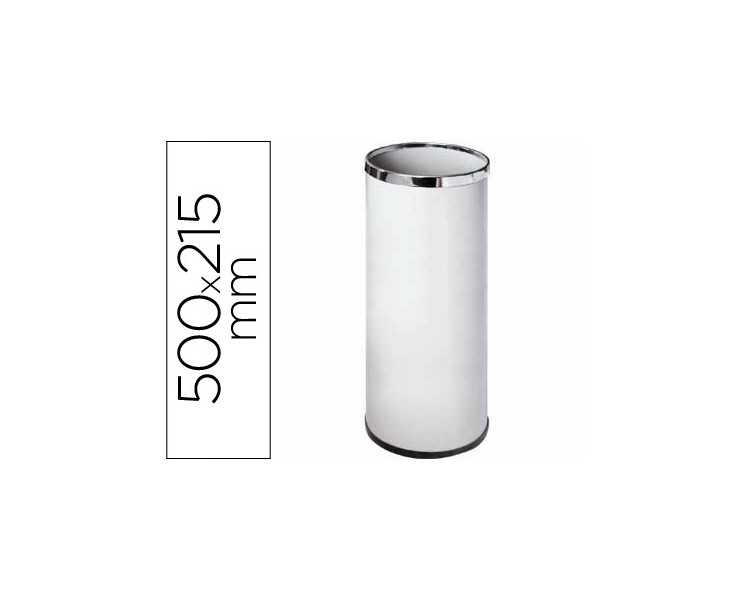 Paraguero metalico 301 blanco aros cromados 50x21,5 cm
