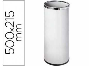 Paraguero metalico 301 blanco aros cromados 50x21,5 cm