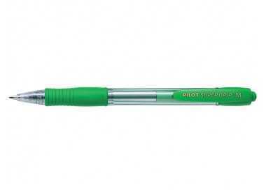 Boligrafo pilot super grip verde retractil sujecion de caucho tinta base de aceite Boligrafo pilot super grip verde retractil sujecion de caucho tinta base de aceite