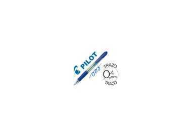 Boligrafo pilot super grip azul retractil sujecion de caucho tinta base de aceite