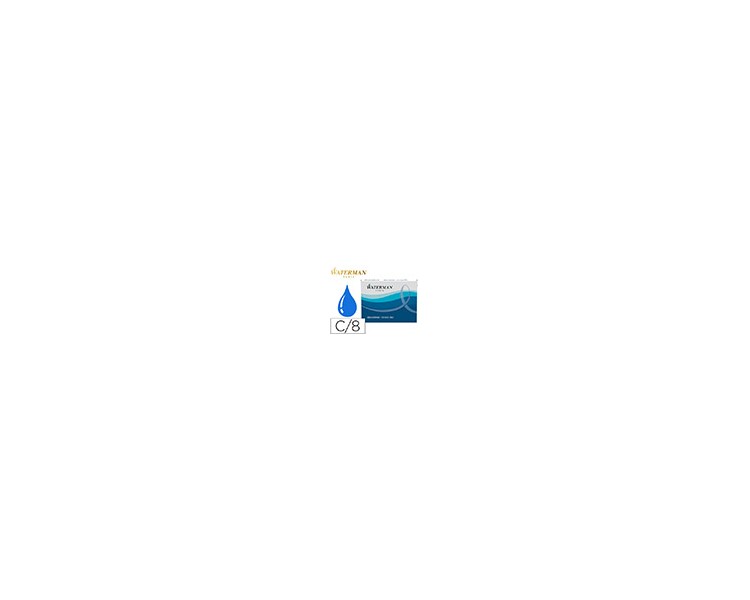 Tinta estilografica waterman serenity blue caja de 8 cartuchos standard largos