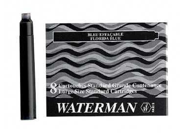 Tinta estilografica waterman serenity blue caja de 8 cartuchos standard largos
