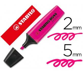 Rotulador stabilo boss fluorescente 70 rosa