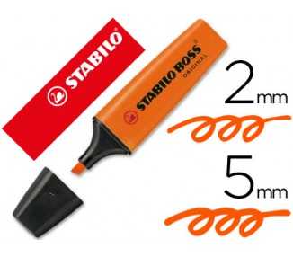 Rotulador stabilo boss fluorescente 70 naranja